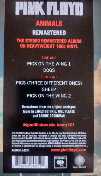 Pink Floyd : Animals (LP,Album,Reissue,Remastered,Stereo)