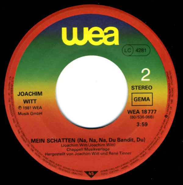 Joachim Witt : Goldener Reiter (7",45 RPM,Single)