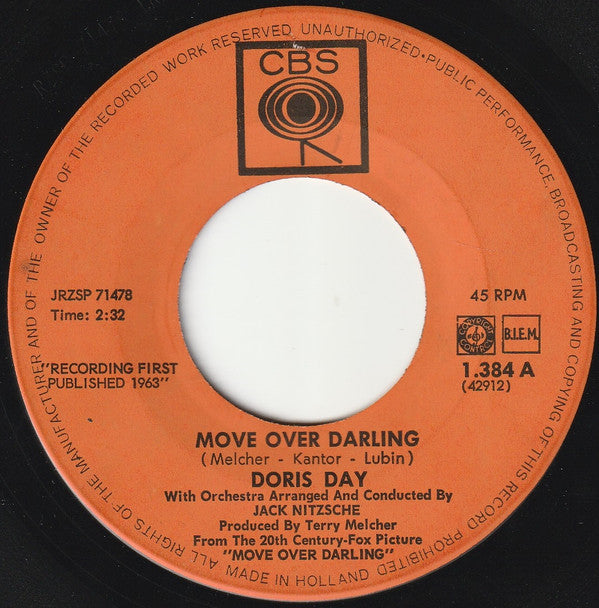 Doris Day : Move Over Darling / Twinkle Lullaby (7",Single,45 RPM)