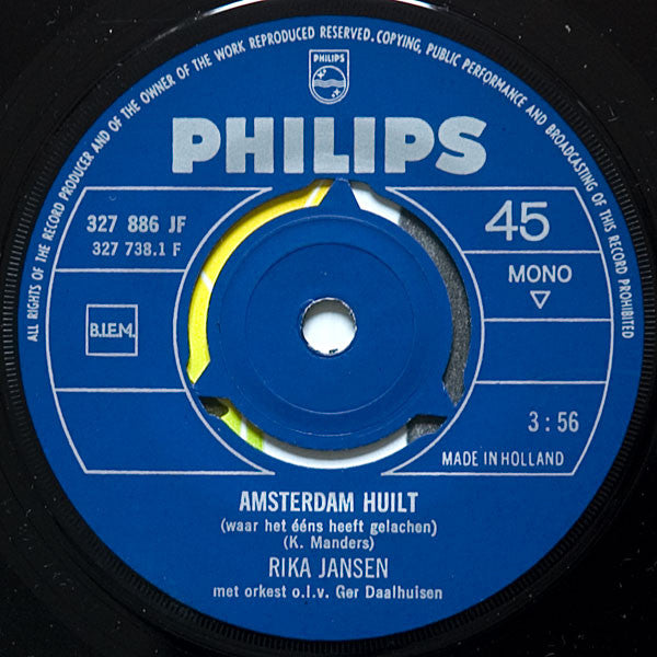 Rika Jansen : Amsterdam Huilt / Er Is Maar Eén Amsterdam (7",Single,45 RPM,Mono)