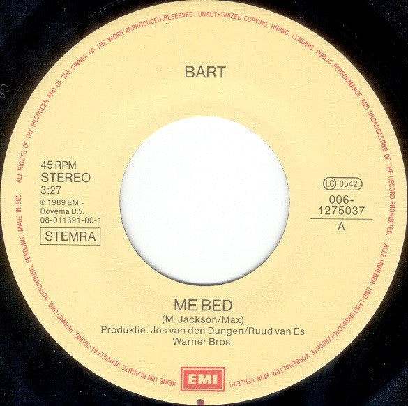 Bart De Graaff : Me Bed (7",Single)
