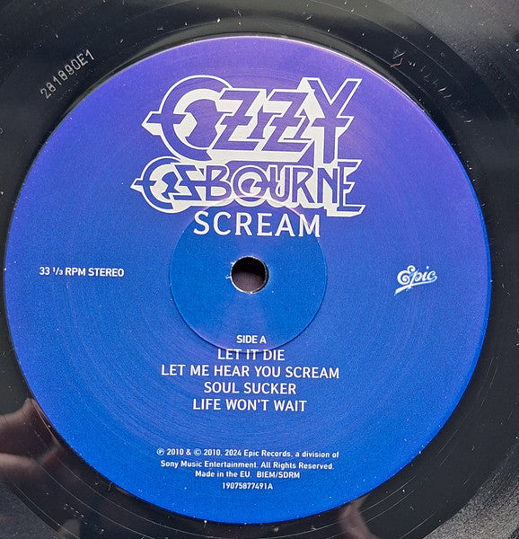 Ozzy Osbourne : Scream (LP,Album,Reissue)