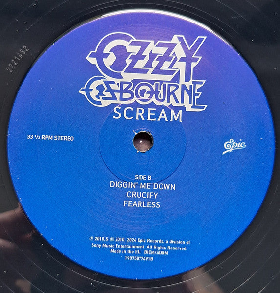 Ozzy Osbourne : Scream (LP,Album,Reissue)