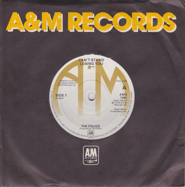 Police, The : Can't Stand Losing You (7",45 RPM,Single,Reissue)