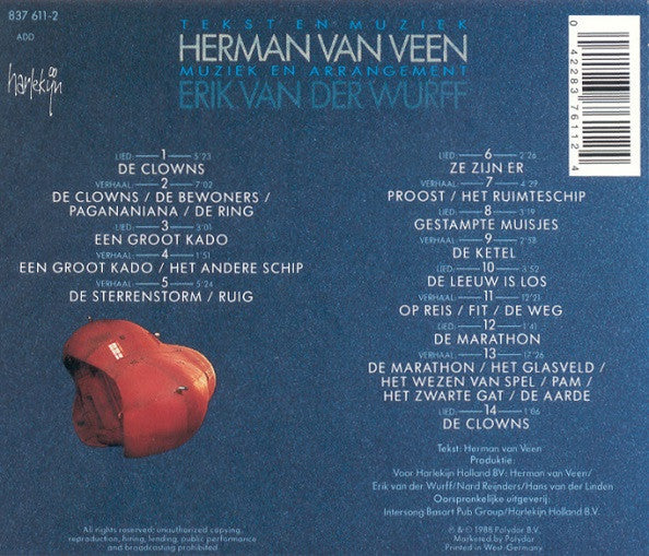 Herman van Veen : Zingt En Vertelt Het Verhaal Van De Clowns (Album)