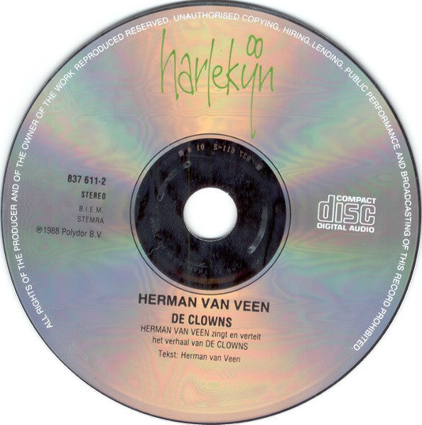 Herman van Veen : Zingt En Vertelt Het Verhaal Van De Clowns (Album)