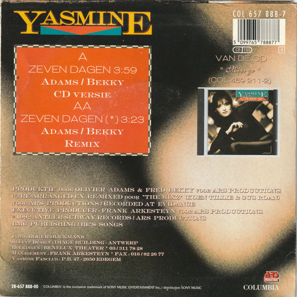 Yasmine (2) : Zeven Dagen (7",45 RPM,Single)