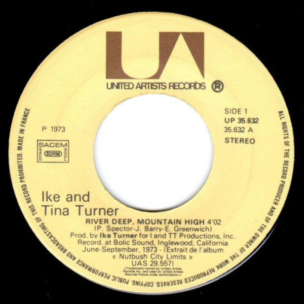 Ike & Tina Turner : River Deep Mountain High 1974 (7",45 RPM,Single)