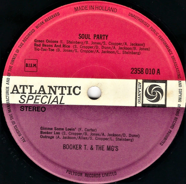 Booker T. & The MG's* : Soul Party (LP, Comp)