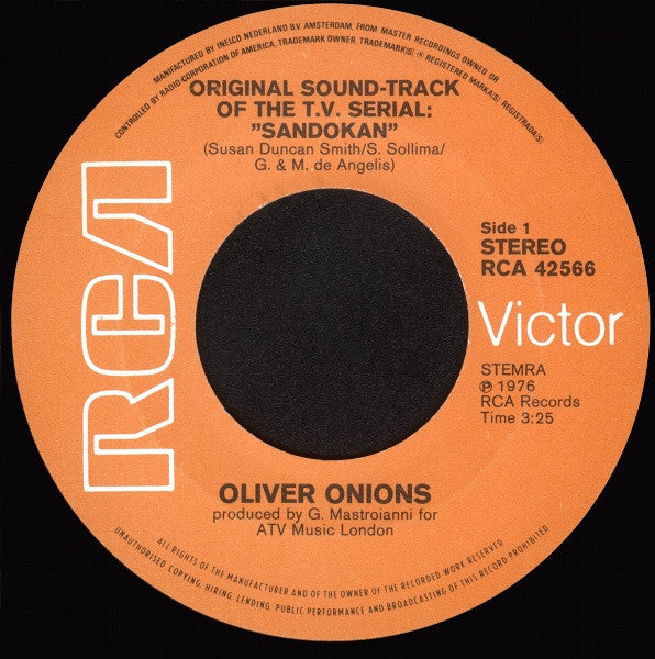 Oliver Onions : Sandokan (7")