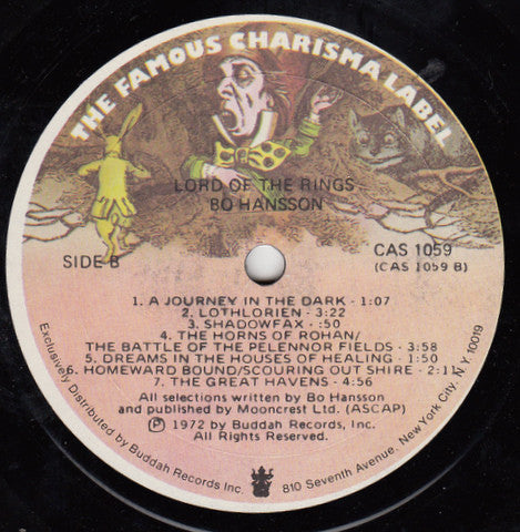 Bo Hansson : Music Inspired By Lord Of The Rings (LP,Album)