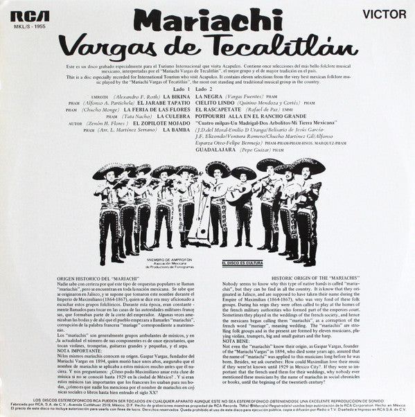 Mariachi Vargas de Tecalitlán : Mariachis En Acapulco! (LP,Compilation)