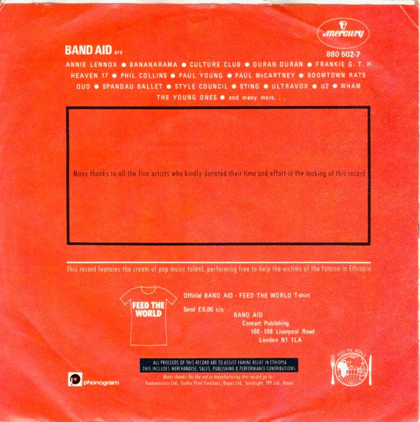 Band Aid : Do They Know It's Christmas? (7",45 RPM,Single,Stereo)