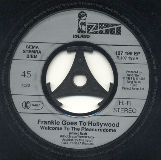 Frankie Goes To Hollywood : Welcome To The Pleasuredome (7",45 RPM,EP,Stereo)