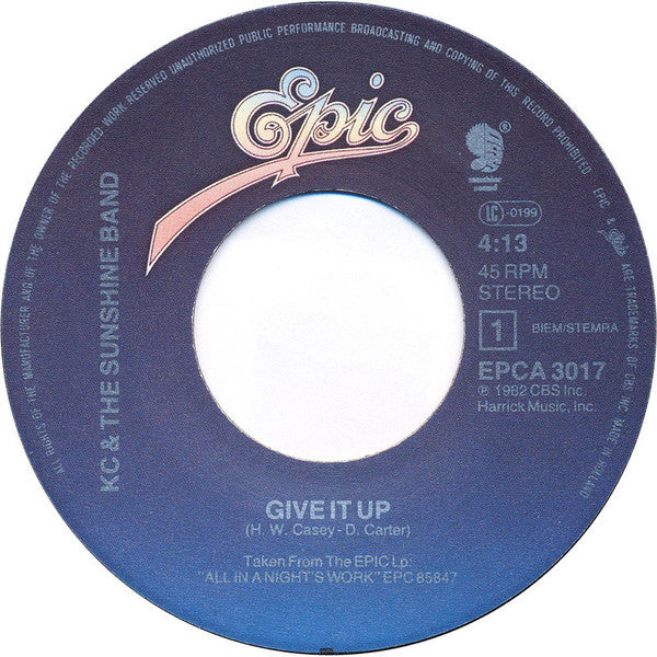 KC & The Sunshine Band : Give It Up (7",Single,45 RPM)