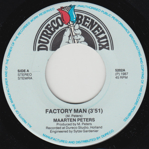 Maarten Peters & The Dream : Factory Man (7",Single,45 RPM)
