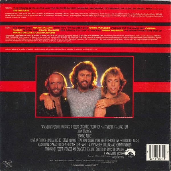 Various : The Original Motion Picture Soundtrack - Staying Alive (LP,Album)