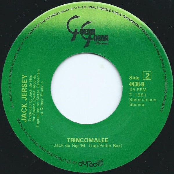 Jack Jersey : Shanah (7",45 RPM,Single,Stereo)