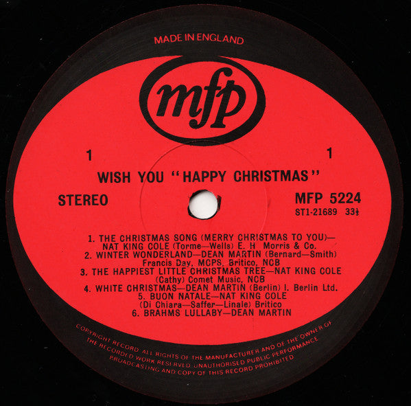 Nat King Cole & Dean Martin : White Christmas (LP,Compilation)