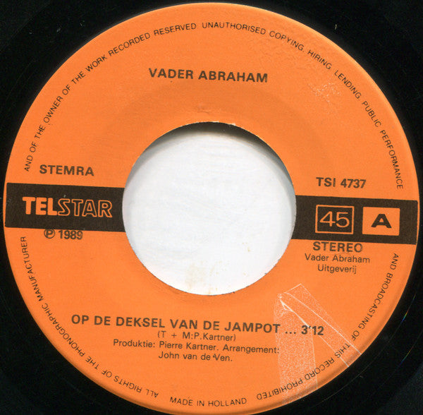 Vader Abraham : Op De Deksel Van De Jampot ... (7",45 RPM,Single,Stereo)