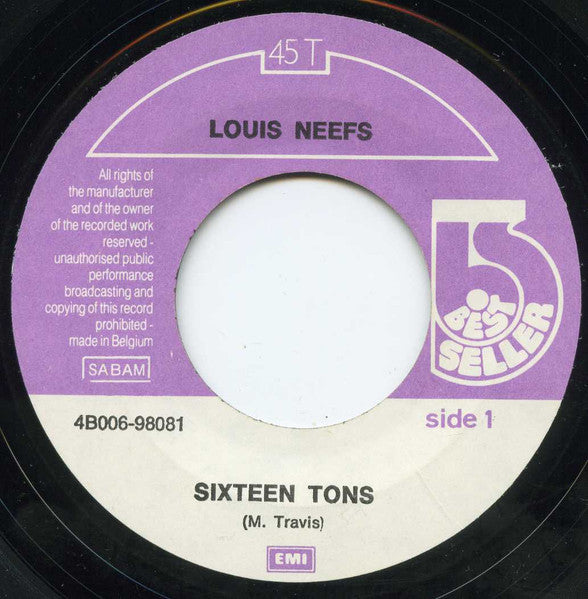 Louis Neefs : Sixteen Tons (7",45 RPM,Single)