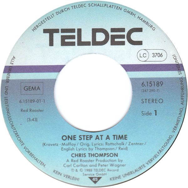 Chris Thompson : One Step At A Time (7",45 RPM)