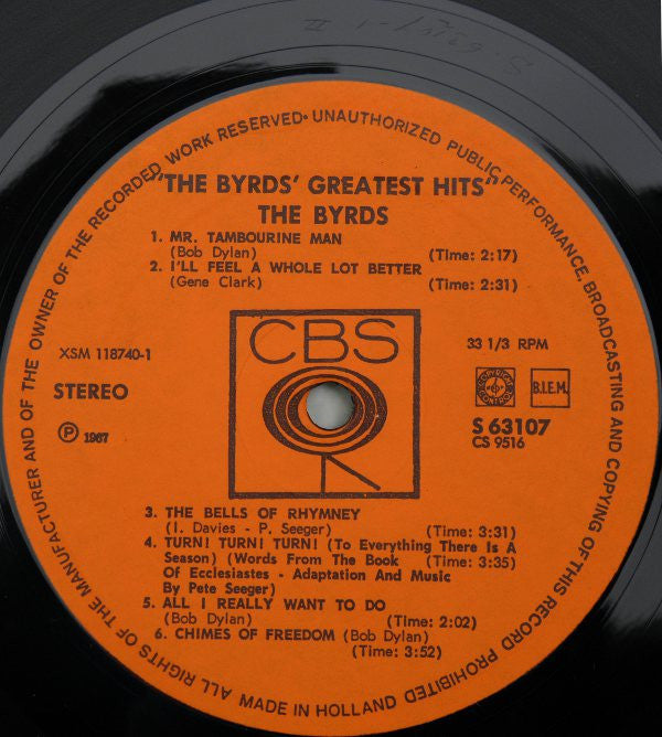Byrds, The : The Byrds' Greatest Hits (LP,Compilation)