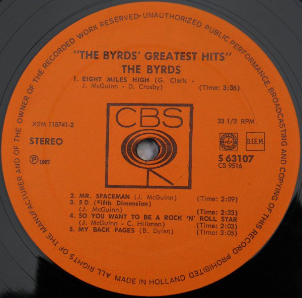 Byrds, The : The Byrds' Greatest Hits (LP,Compilation)
