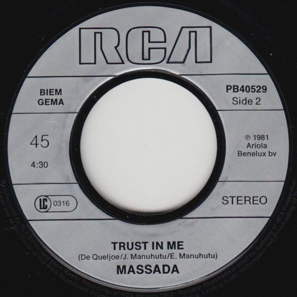 Massada (2) : Vahevala (7",Single)