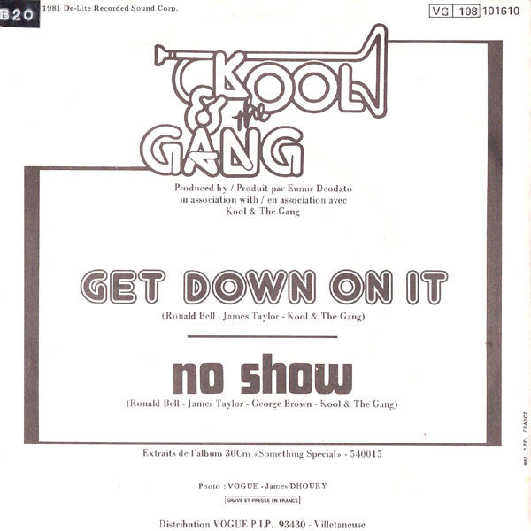 Kool & The Gang : Get Down On It (7",Single,45 RPM)