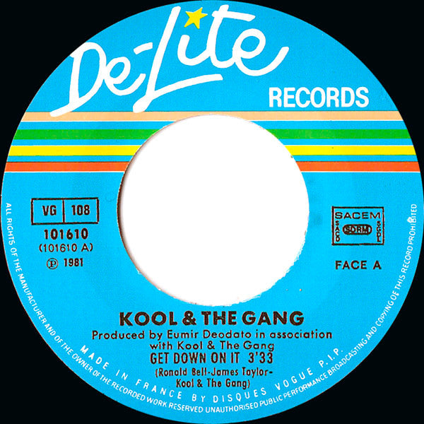 Kool & The Gang : Get Down On It (7",Single,45 RPM)