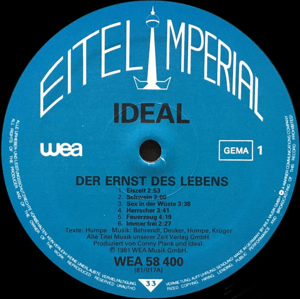 Ideal (3) : Der Ernst Des Lebens (LP,Album)