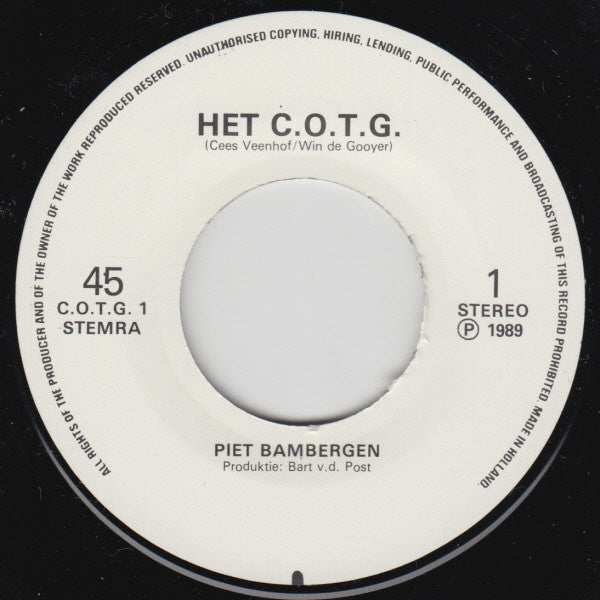 Piet Bambergen : Zotheid Over Zorggeregel (7",Single,45 RPM)