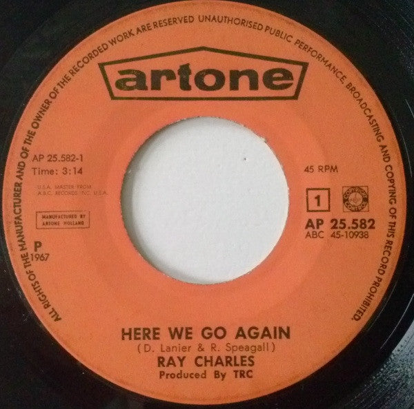 Ray Charles : Here We Go Again (7",45 RPM,Single)