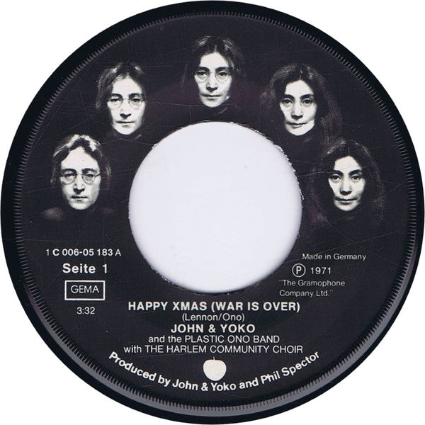 John Lennon & Yoko Ono And The Plastic Ono Band, The : Happy Xmas (War Is Over) (7",Single,45 RPM)