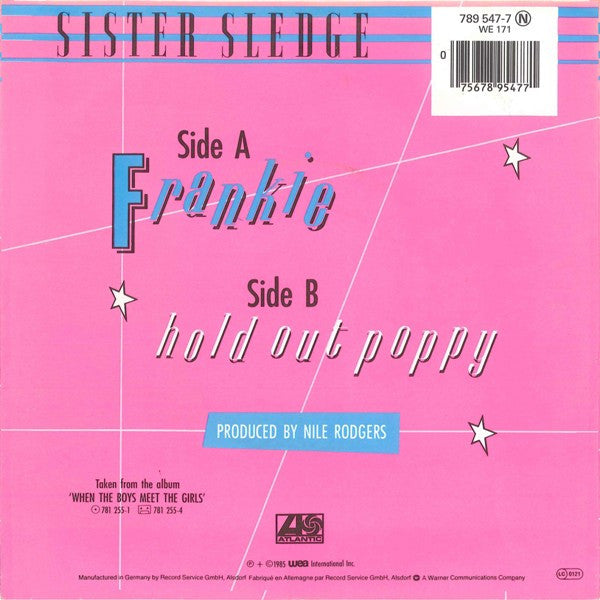 Sister Sledge : Frankie (7",45 RPM,Single,Stereo)