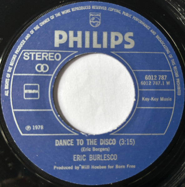 Eric Burlesco : Dance To The Disco (7")
