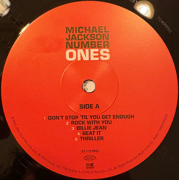 Michael Jackson : Number Ones (LP,Compilation,Reissue,Remastered,Stereo)