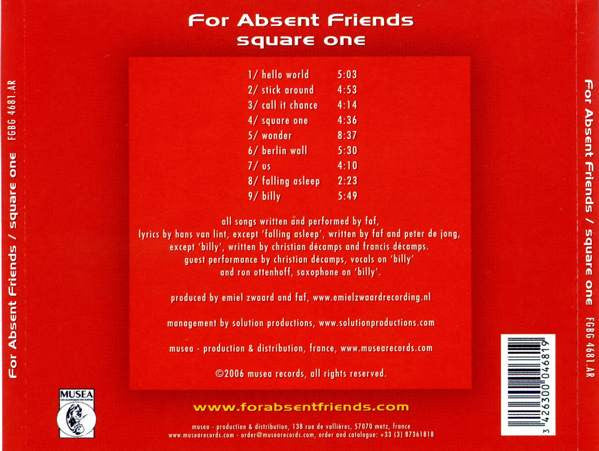 For Absent Friends : Square One (Album)