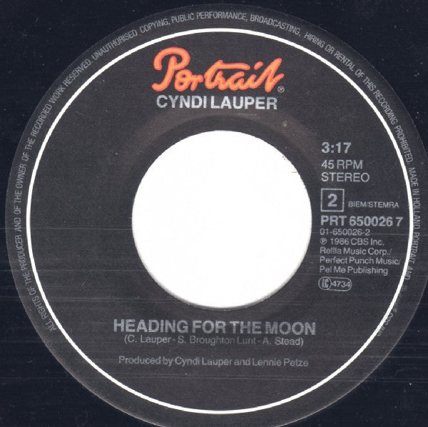 Cyndi Lauper : True Colors (7",45 RPM,Single,Stereo)