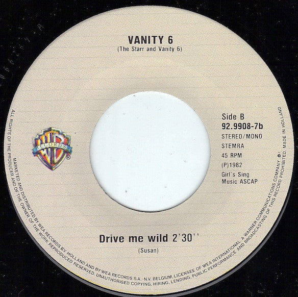 Vanity 6 : Nasty Girl (7",45 RPM,Single)