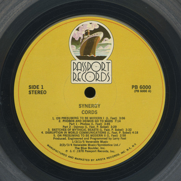 Synergy (3) : Cords (LP,Album)