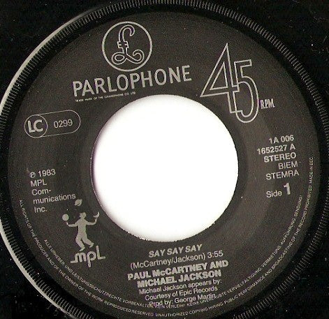 Paul McCartney ● Michael Jackson : Say Say Say (7",45 RPM,Single)