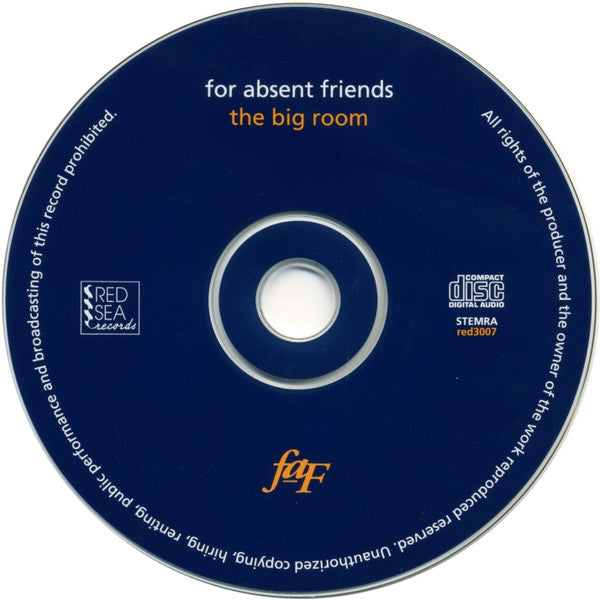 For Absent Friends : The Big Room (Album)