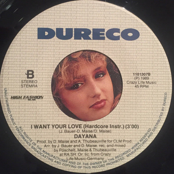Dayana : I Want Your Love (7",45 RPM,Single)