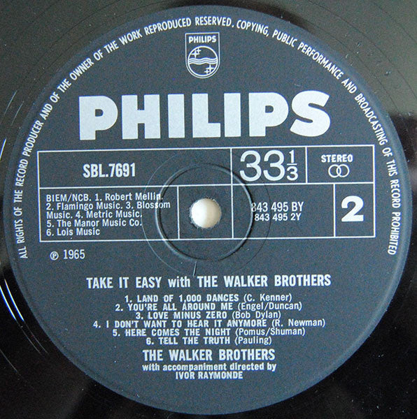 Walker Brothers, The : Take It Easy With The Walker Brothers (LP,Album,Stereo)