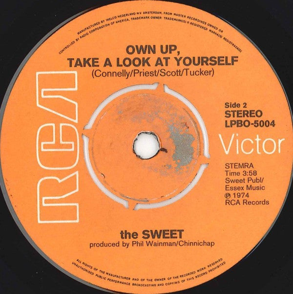Sweet, The : Teenage Rampage (7",45 RPM,Single,Stereo)