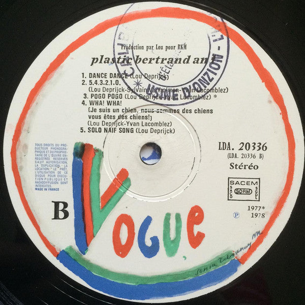 Plastic Bertrand : An 1 (LP,Album)