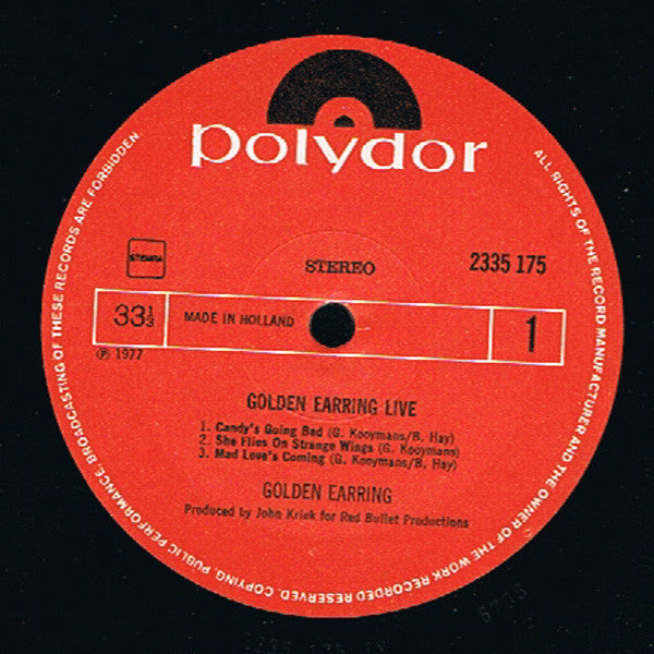 Golden Earring : Live (LP,Album)