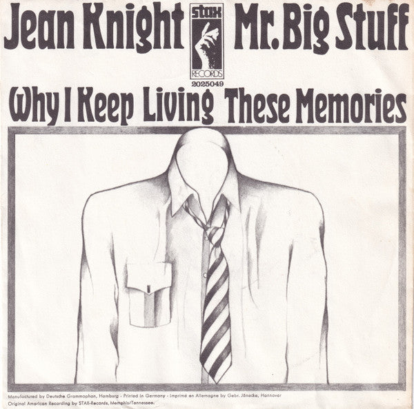 Jean Knight : Mr. Big Stuff / Why I Keep Living These Memories (7",Single,45 RPM,Mono)